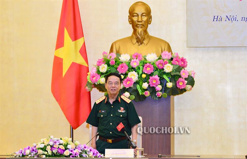 Thượng tướng Võ Trọng Việt phát biểu kết luận phiên thẩm tra
