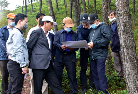 Chủ tịch UBND tỉnh Phan Ngọc Thọ cùng đoàn công tác khảo sát thực địa khu vực núi Ngự Bình