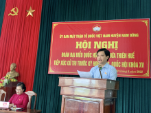 Đại biểu Nguyễn Hải Nam - Ủy viên Thường trực Ủy ban Kinh tế của Quốc hội thông báo dự kiến nội dung chương trình kỳ họp