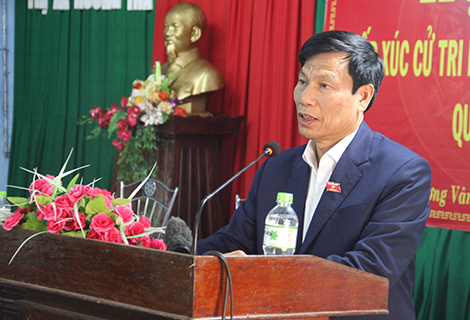 Ông Nguyễn Ngọc Thiện – UVTW Đảng, Bộ trưởng Bộ văn hóa Thể thao và Du lịch tiếp thu kiến nghị của cử tri