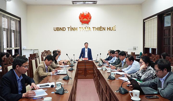 Phó Chủ tịch Thường trực UBND tỉnh Nguyễn Thanh Bình phát biểu chỉ đạo tại cuộc họp